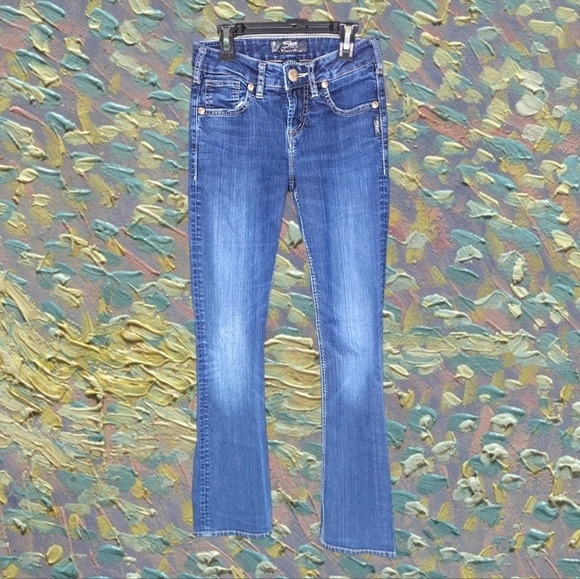 Silver Natsuki Slim-fit Low-rise Bootcut Jeans - Picture 4 of 7